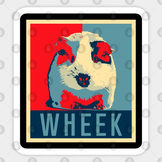 Guinea Pig T-Shirt - Funny Wheek Retro Poster Sticker by Ilyashop